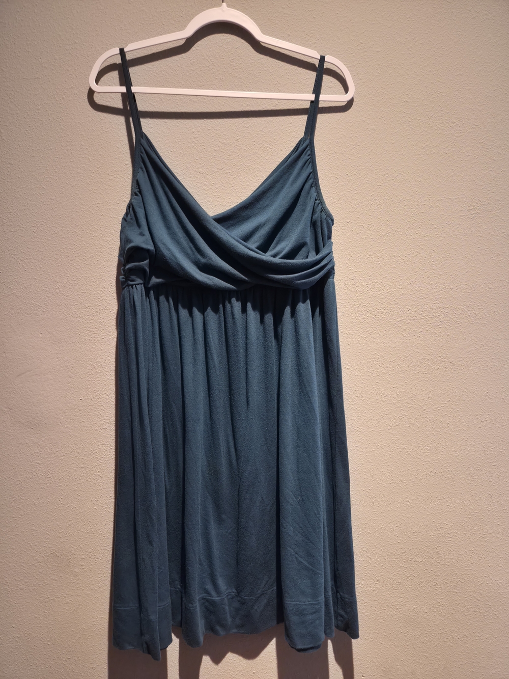 Elle Teal Sleeveless Midi Dress with Draped Bodice